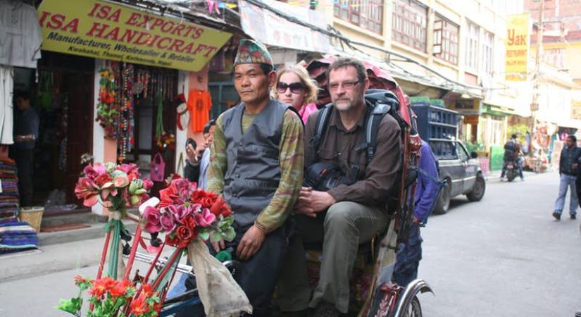 rickshaw in thamel